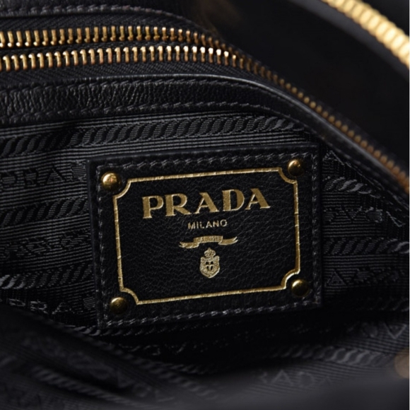 Authentic! PRADA Tessuto Gaufre Satchel Tote Crossbody Bag - Picture 5 of 9